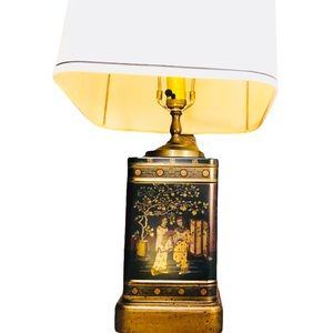 Gorgeous Vintage Frederick Cooper mid century tea canister lamp.